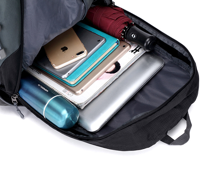 黑色户外运动背包 新款双肩包旅行包登山包户外背包男士背包详情8