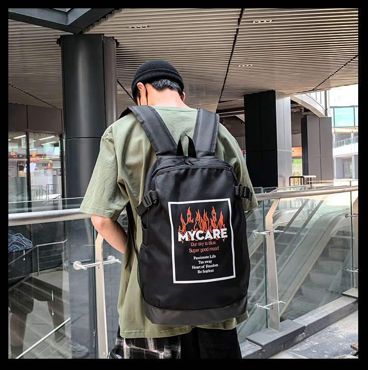 2021 Korean version fashionable couple style cartoon print cool backpack, large-capacity trendy schoolbag for junior and senior high school students pic 39