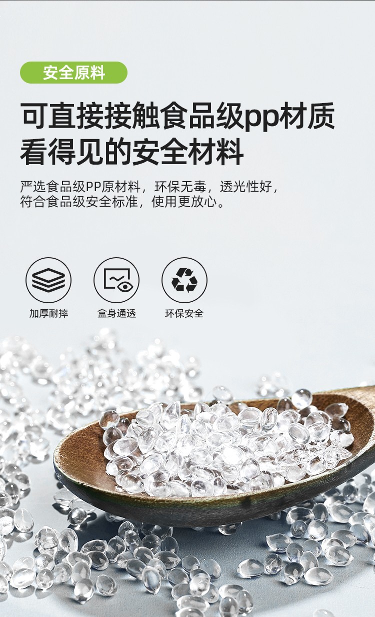 大号商用透明塑料保鲜盒长方形冰箱冷藏食品级卡扣收纳盒详情5