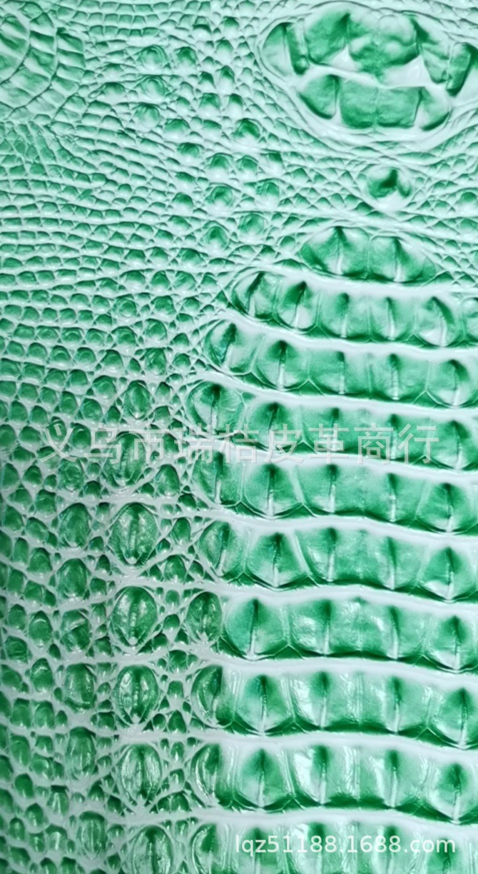 PVC spray-painted crocodile pattern bag leather, fashionable bag leather, spray-painted leather pic 4