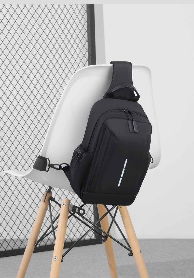 2023新款男士胸包防水商务男款背包多功能男士牛津布背包斜挎包男详情17