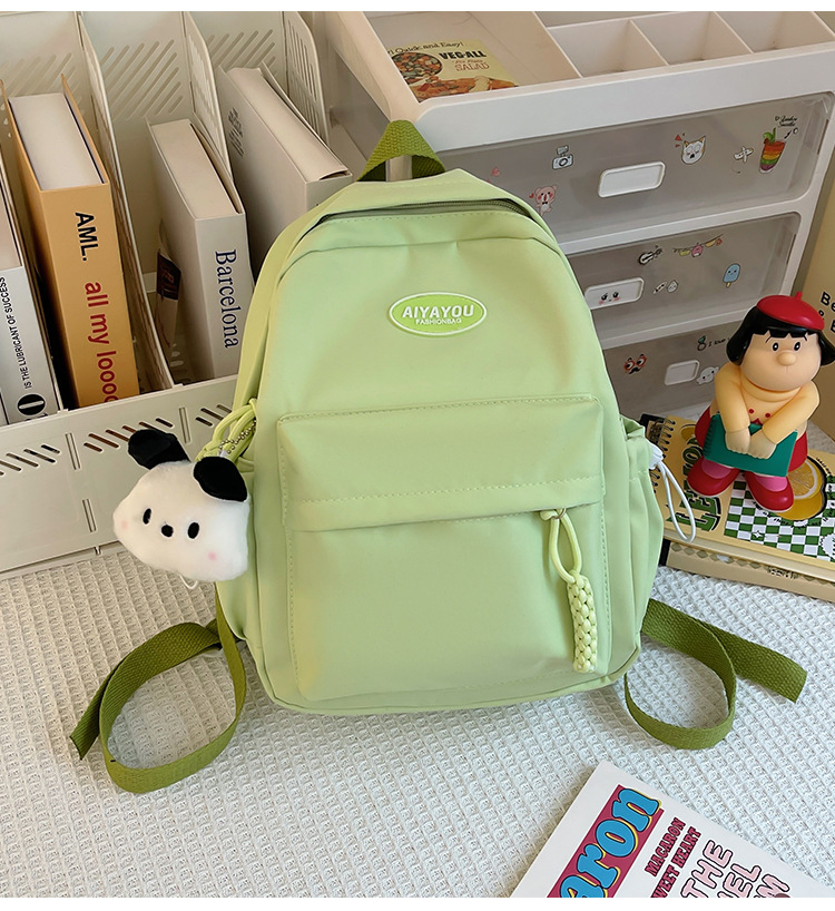 书包男高中生日系简约大容量新款双肩包女初中大学生百搭电脑背包详情21