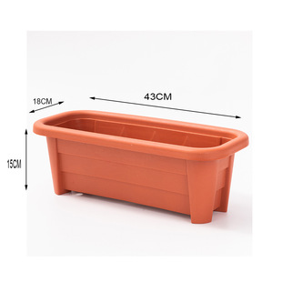 特厚塑料花盆生产批发仿木纹简约懒人家居装饰北欧摆件酒店加仑盆茏达森园艺505S型号详情4