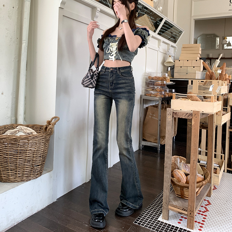美式直筒工装裤女2024年春季新款高腰宽松显瘦窄版阔腿休闲裤详情8