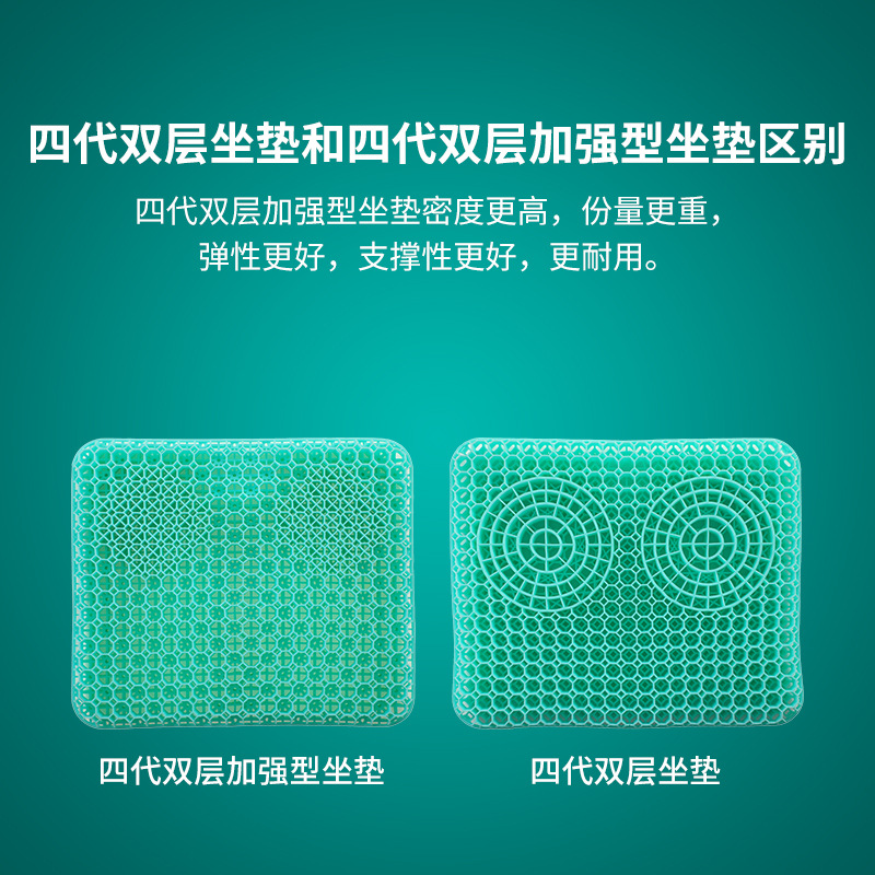 New fourth-generation egg summer gel seat cushion, honeycomb car seat cushion, breathable soft cushion, ice cushion, cooling cushion, student seat cushion pic 3