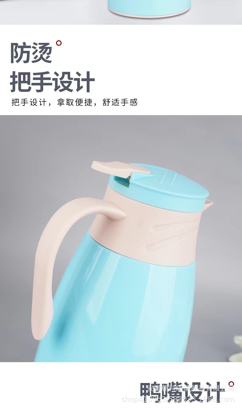 New European-style large-capacity vacuum glass inner liner insulated kettle, thermos flask, activity gift kettle, 1 liter, printed logo pic 5