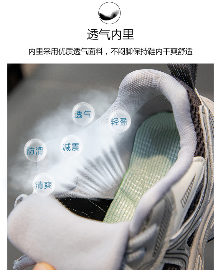 女童时尚老爹鞋2025春秋新款儿童网面轻便运动鞋男童时尚休闲鞋潮详情5