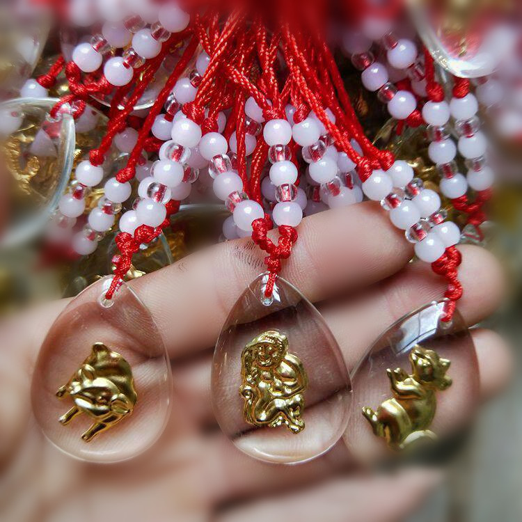 Colorful twelve Chinese zodiac pendants, crystal pendants, zodiac pendants, red string pendants, crystal necklaces, jewelry pendants pic 10