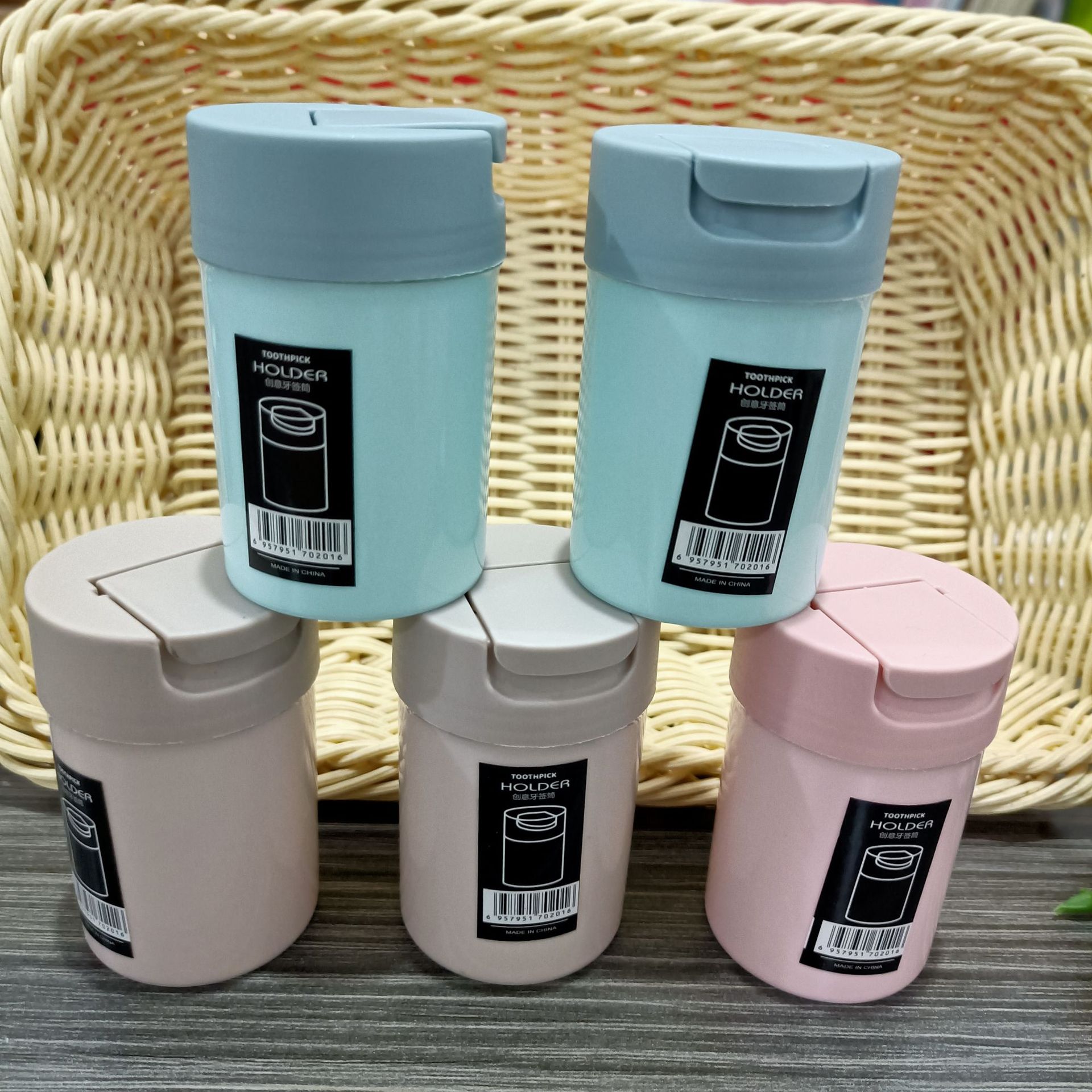 Korean-style colored toothpick boxes, colored toothpick buckets, fashionable toothpick boxes, supermarket and shopping mall toothpick cylinders, wholesale at 1 yuan or 2 yuan pic 9