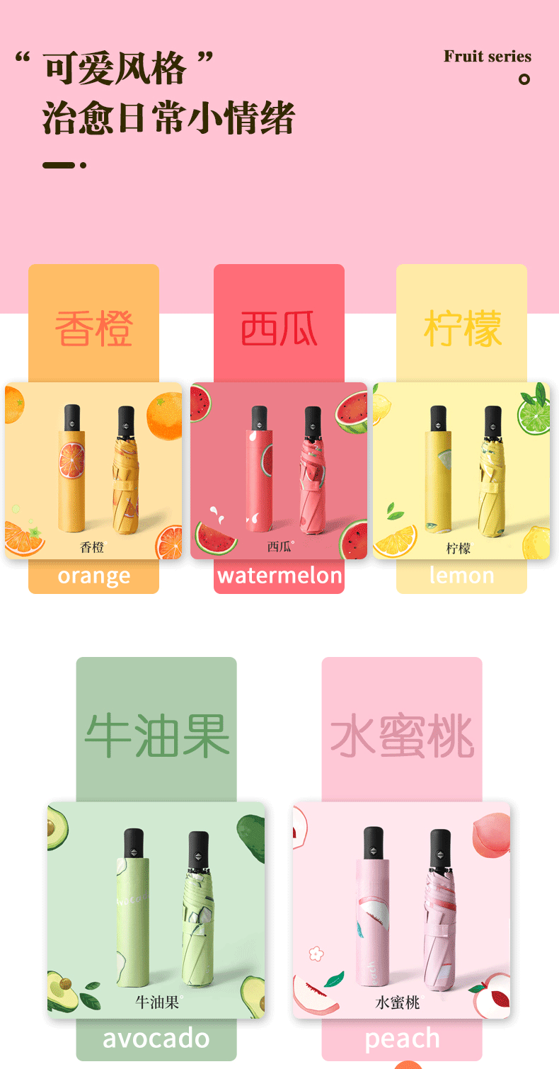 Fully automatic cartoon umbrella, black rubber sun protection and sunshade umbrella, three-fold sun umbrella, UV protection, all-weather folding umbrella pic 11