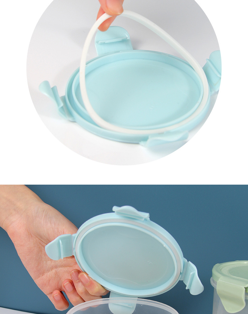 Wholesale of simple plastic transparent tape scale sealed can storage boxes pic 13