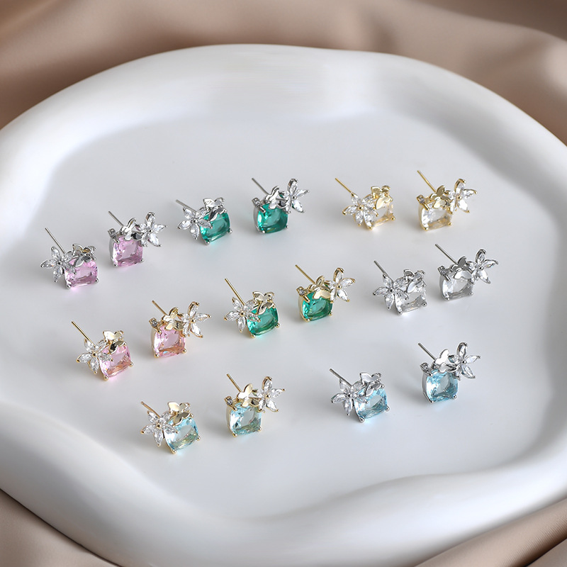 韩版时尚气质耳钉女S925银针小众设计感蝴蝶耳饰超仙甜美耳坠批发详情2