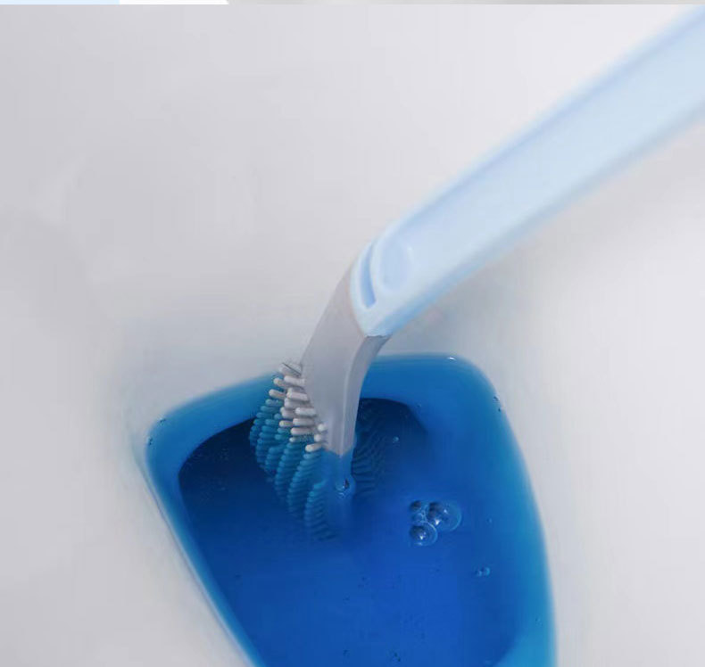 Golf silicone toilet brush, a household toilet cleaning wonder without blind spots, wall-mounted bathroom cleaning brush pic 12