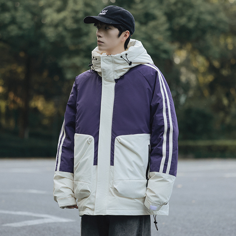 羽绒服男女同款短款冬季潮连帽外套装冬季新款加厚保暖高级感上衣详情5