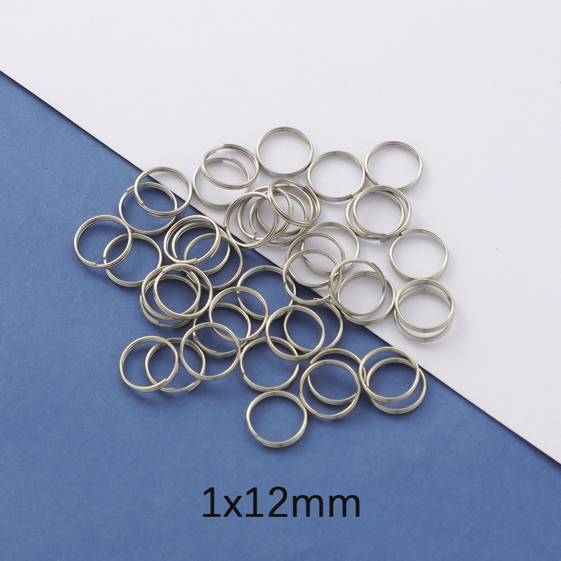 RUMNVNTY跨境热销精抛光不锈钢双圈钥匙圈饰品配件DIY圆环饰品圈详情14