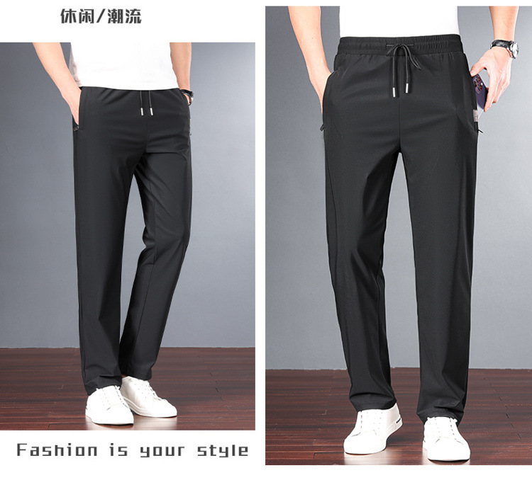 冰丝休闲裤男装裤子男春夏季速干弹力运动裤时尚抖音直播爆款男裤详情12