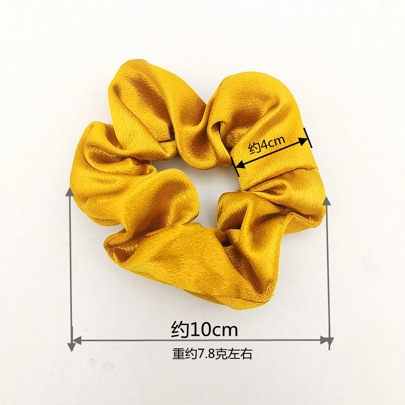 Cross border europa y Estados Unidos color sólido cristal satén cuerpo grueso rizo de pelo francés retro gordos cordón de cabeza diy paño elástico accesorios para el pelo pic 27