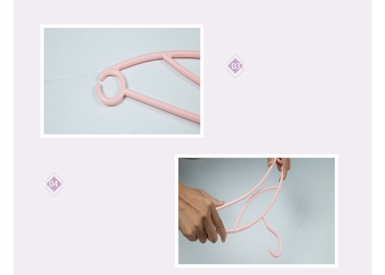Rainbow-colored collar guard hanger, thickened plastic household hanger, clothes rack, clothes drying rack, clothes rack, clothes drying rack pic 63