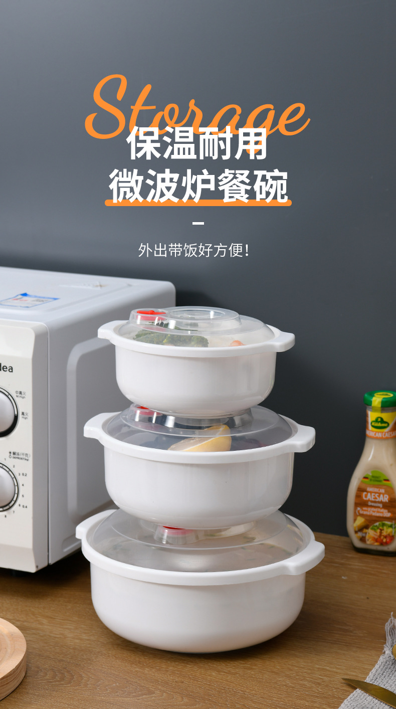 厂家批发】家用加厚塑料汤碗冬季保温菜罩白色收纳防尘多层食物罩详情1