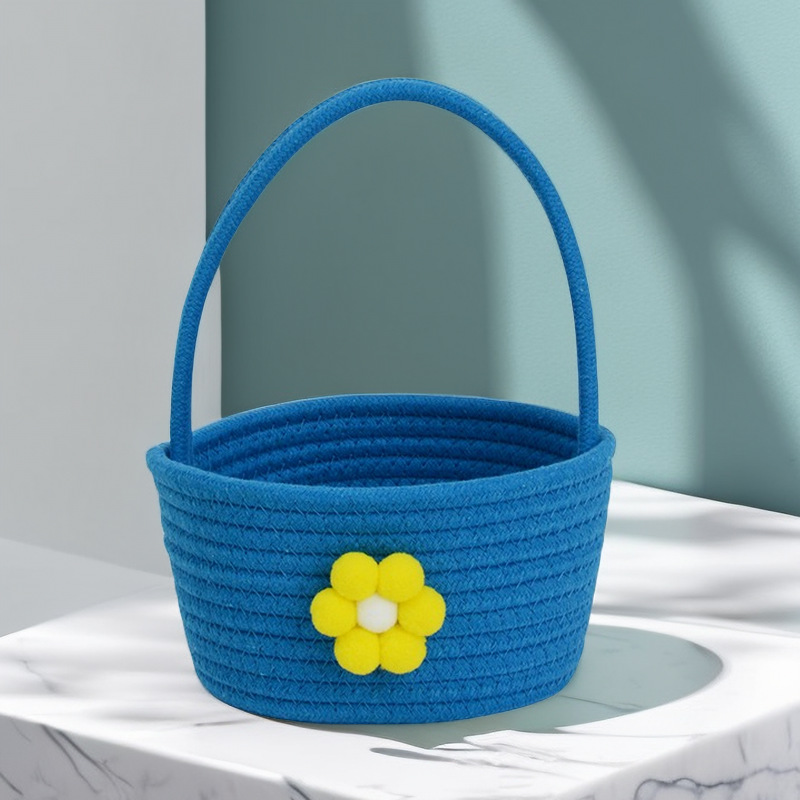 卡通小花手提收纳篮满月周岁伴手礼篮子婚礼喜篮手提水果篮收纳筐详情13