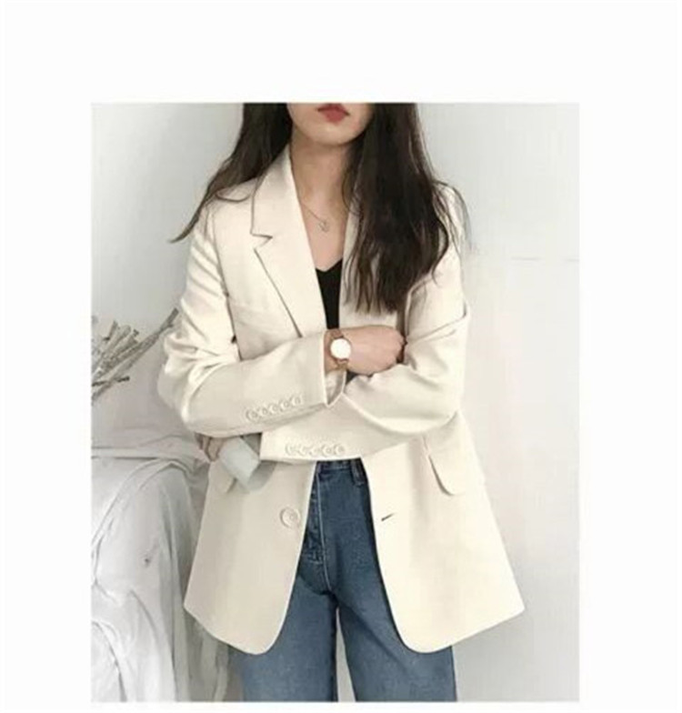 小西装外套女新款2022韩版春秋休闲宽松网红秋季西服上衣英伦风潮详情4