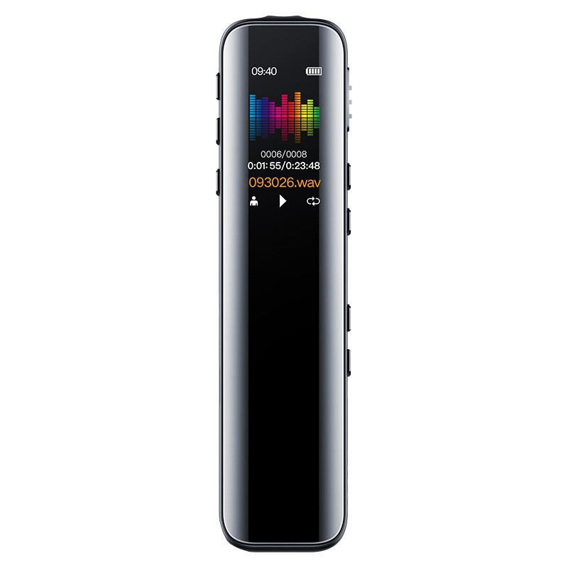 One-click recording digital voice recorder, color screen voice recorder, MP3 player, ultra-long standby time, 1536Kbps pic 5