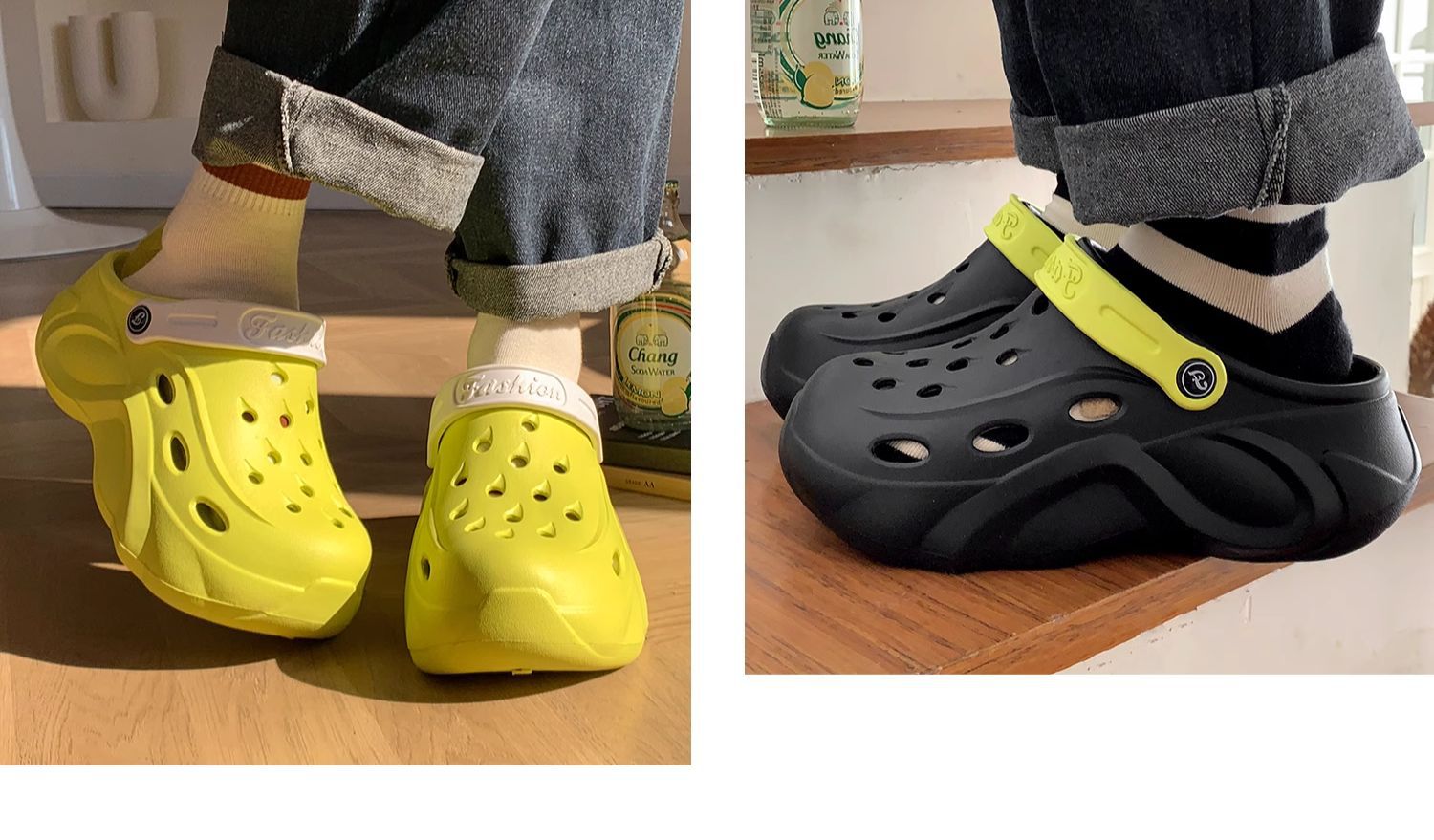 洞洞鞋女士夏季外穿ins潮流可爱凉鞋2024新款厚底防滑踩屎感拖鞋详情16