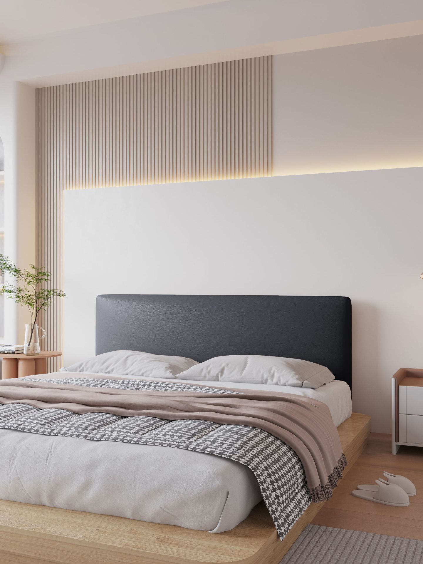 跨境PU科技布软包床头罩防水防污家用床头保护套罩卧室床头全包套详情14