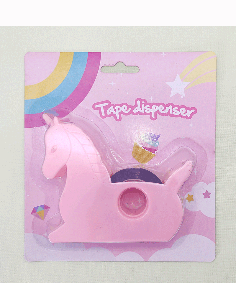 Creative unicorn tape holder, rainbow tape, student tape machine, planner tool, small desktop tape cutter pic 13