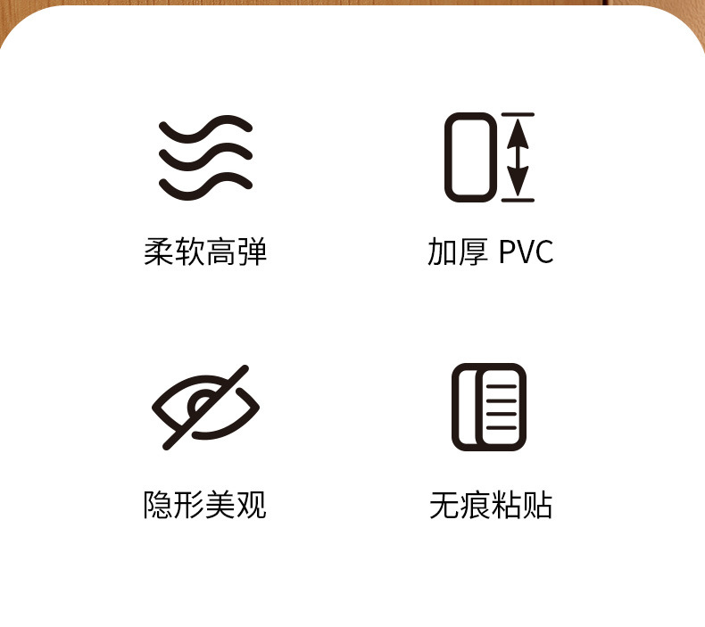 FaSoLa household transparent PVC corner anti-collision strips, table and chair corner anti-collision bags, 4-piece border anti-collision strips pic 3