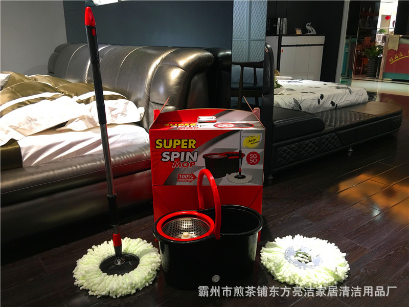 【 Factory Direct Sales 】 Wholesale of dual-drive Good God Drag Rotating mops and hand-pressed mop buckets pic 3