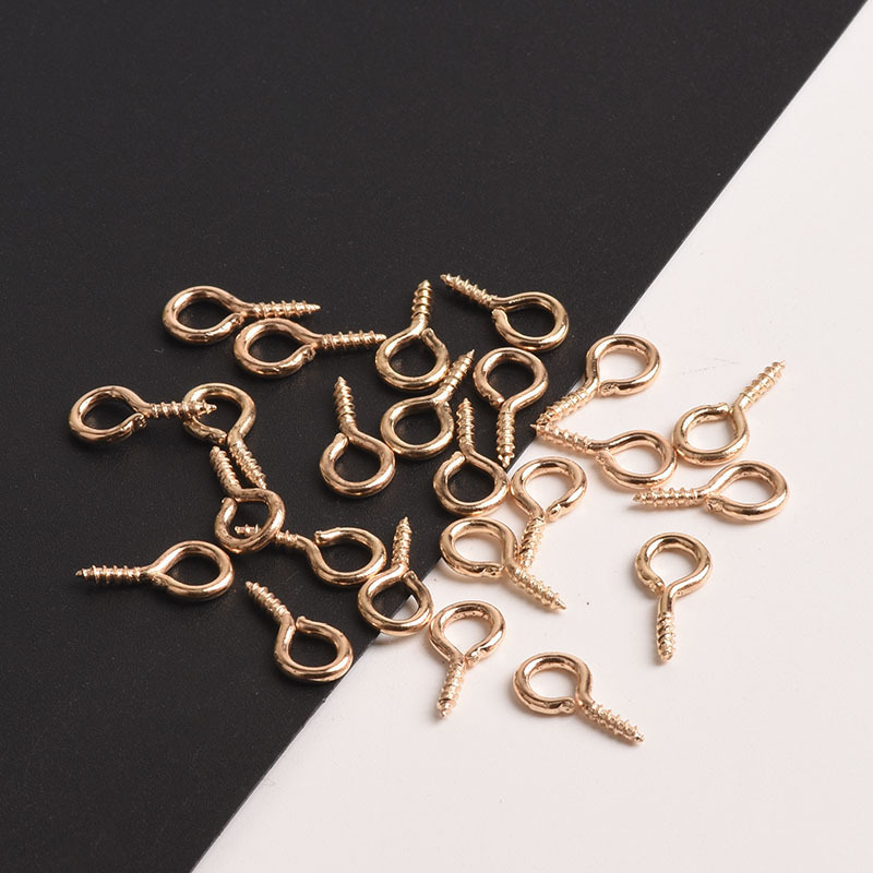 diy hand-made jewelry materials with sheep eye nails, sheep horn nails with rings, nail screws, thread rings, single-hole bead hanging ring accessories pic 9