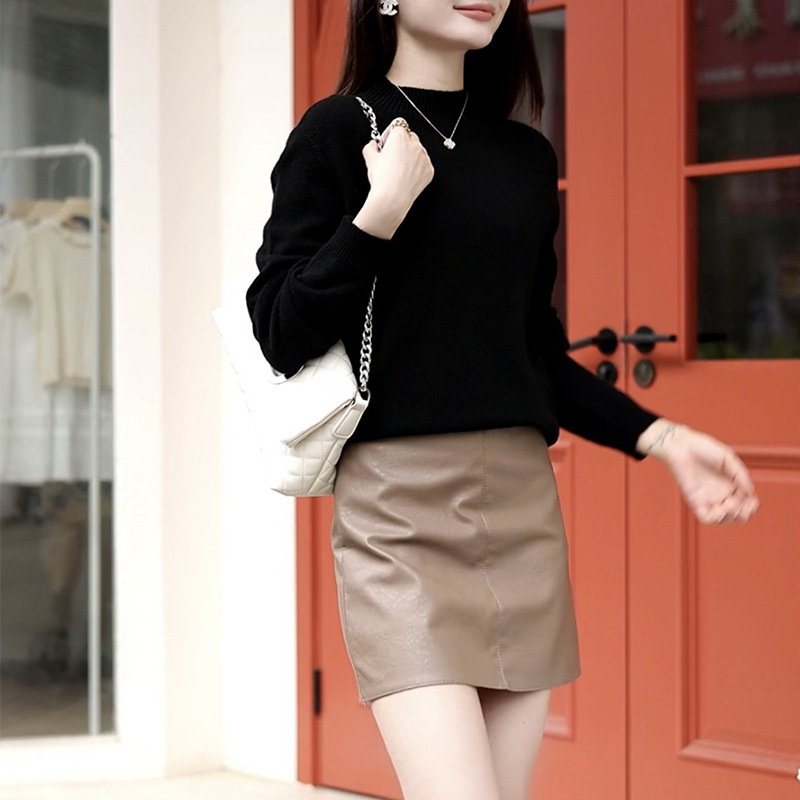 Fully formed seamless pure wool knitted sweater for women, 100% spring new style loose slimming round neck top wool sweater for women, fashionable and trendy, other categories pic 42