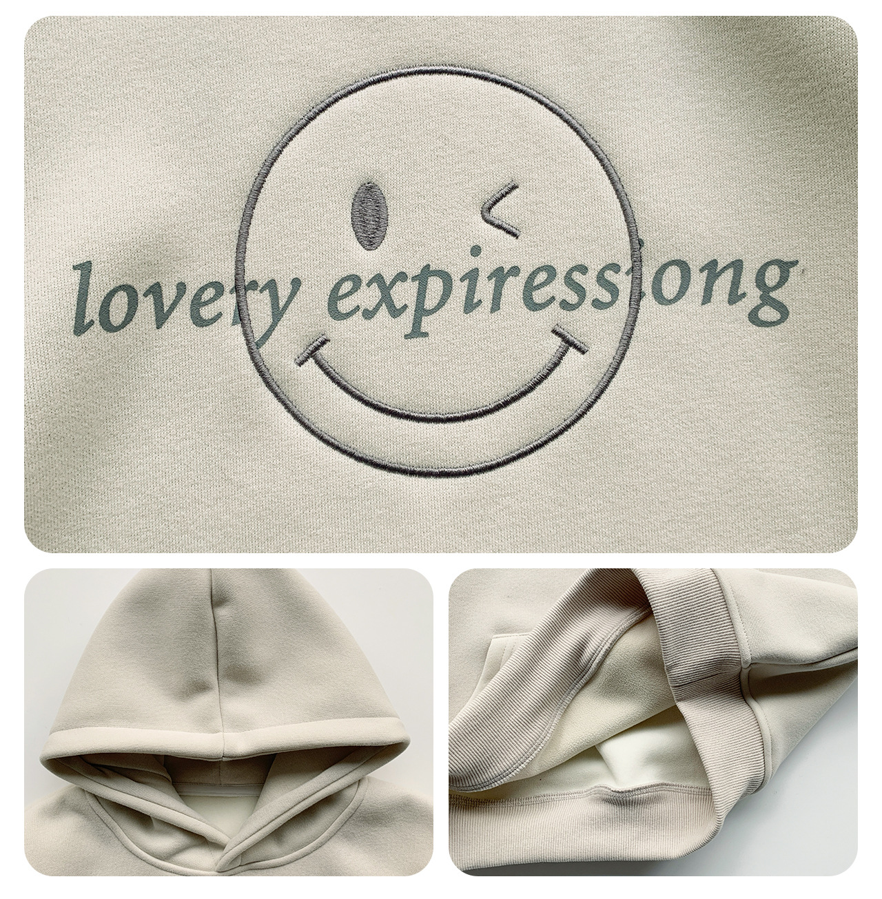 童酷2024儿童冬款湖州织里童装韩版宝宝上衣笑脸刺绣连帽男童卫衣详情8