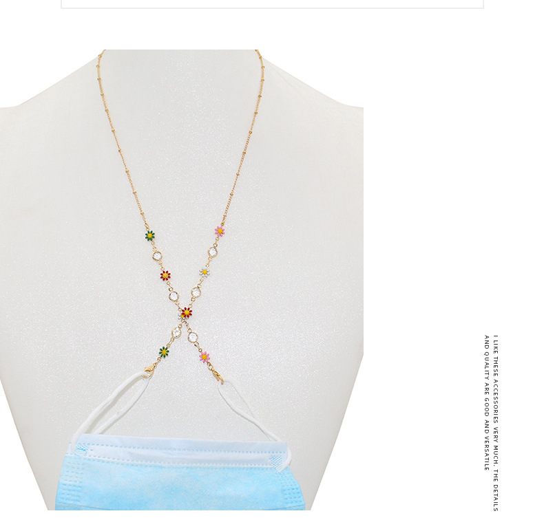 New European and American style eyeglass chains, fashionable commuting anti-loss eyeglass lanyards, small chanel-style mask chains, creative accessories pic 5