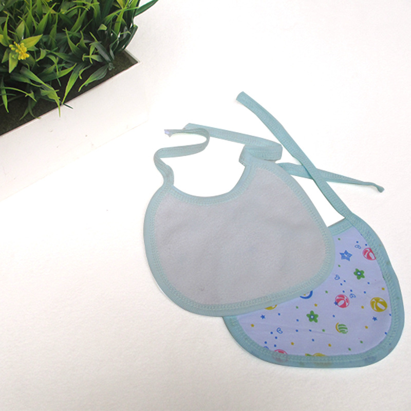 New baby absorbent bib, semi-circular tie, cartoon multi-color bib, double-layer pure cotton saliva wipes pic 7