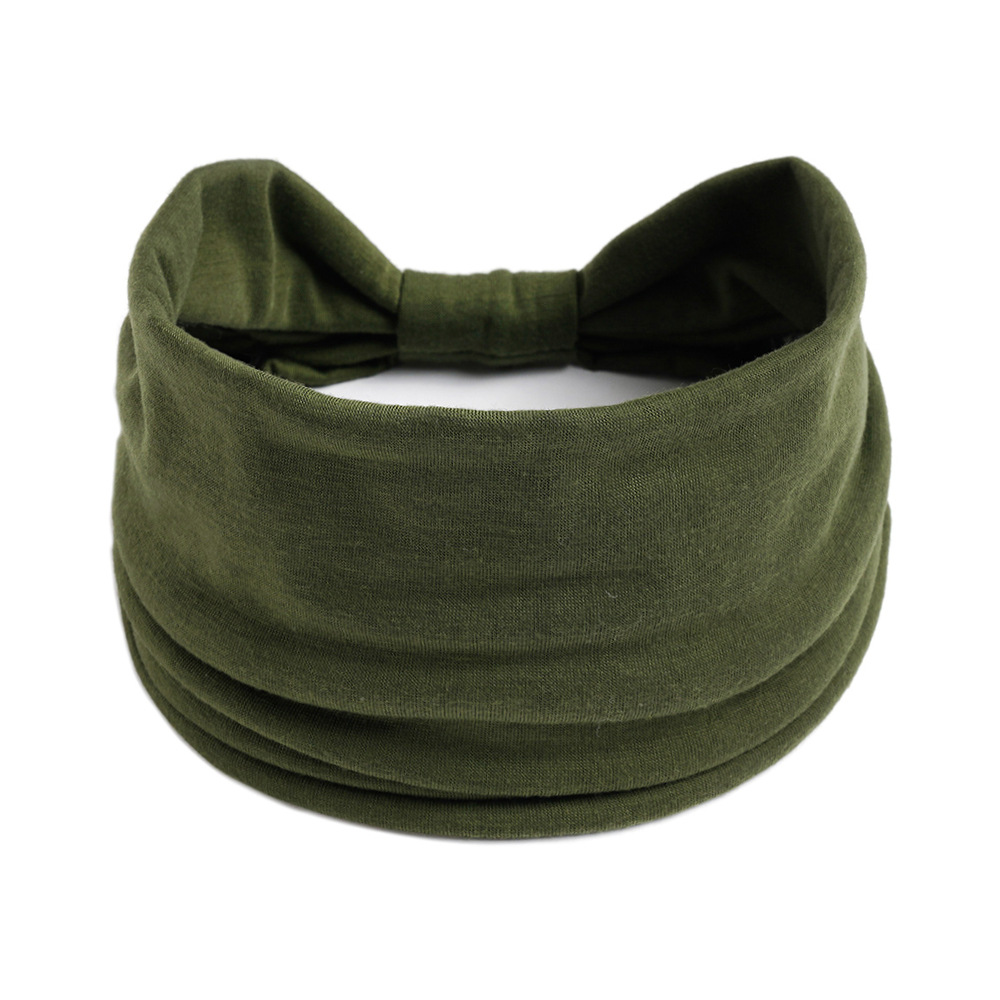 European and American solid-color elastic sports hair band, yoga hair band, anti-sweat and sweat-absorbing maca headband, waist wrap hair band for women pic 19