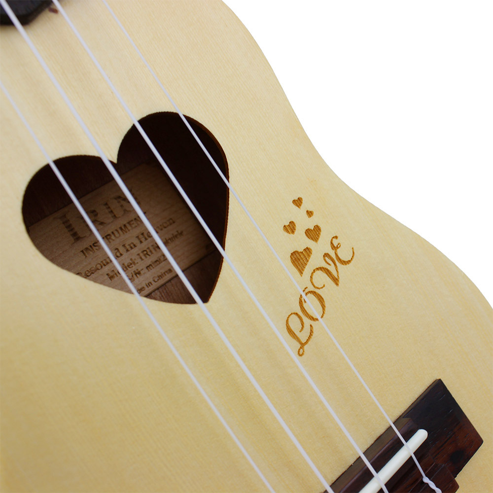 Оптовой IRIN17 ykulele heart в форме сердца укулеле, пара ukulele, дебютная четырехструнная гитара pic 14