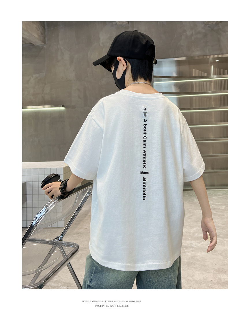 男童短袖T恤夏季薄款半袖纯棉儿童夏装2024新款汗衫中大童夏款潮t详情20