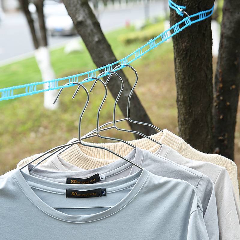 New extended hooked clothes drying rope, 3-meter and 5-meter windproof clothes drying rope, grid-style drying rope, outdoor nylon rope pic 7