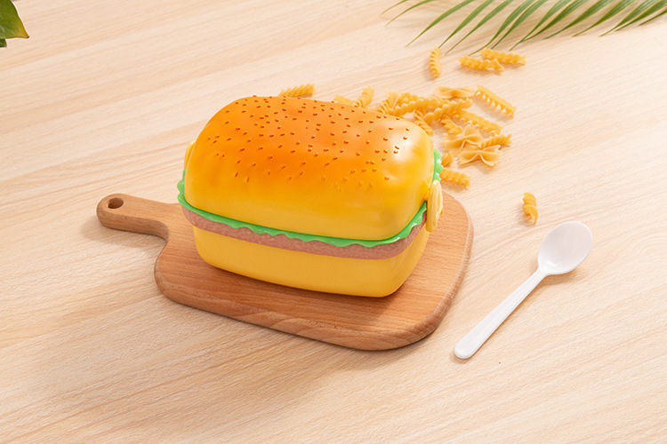 迷你创意汉堡便当盒小红书同款三层可爱搞怪便携学生外带水果餐盒详情19