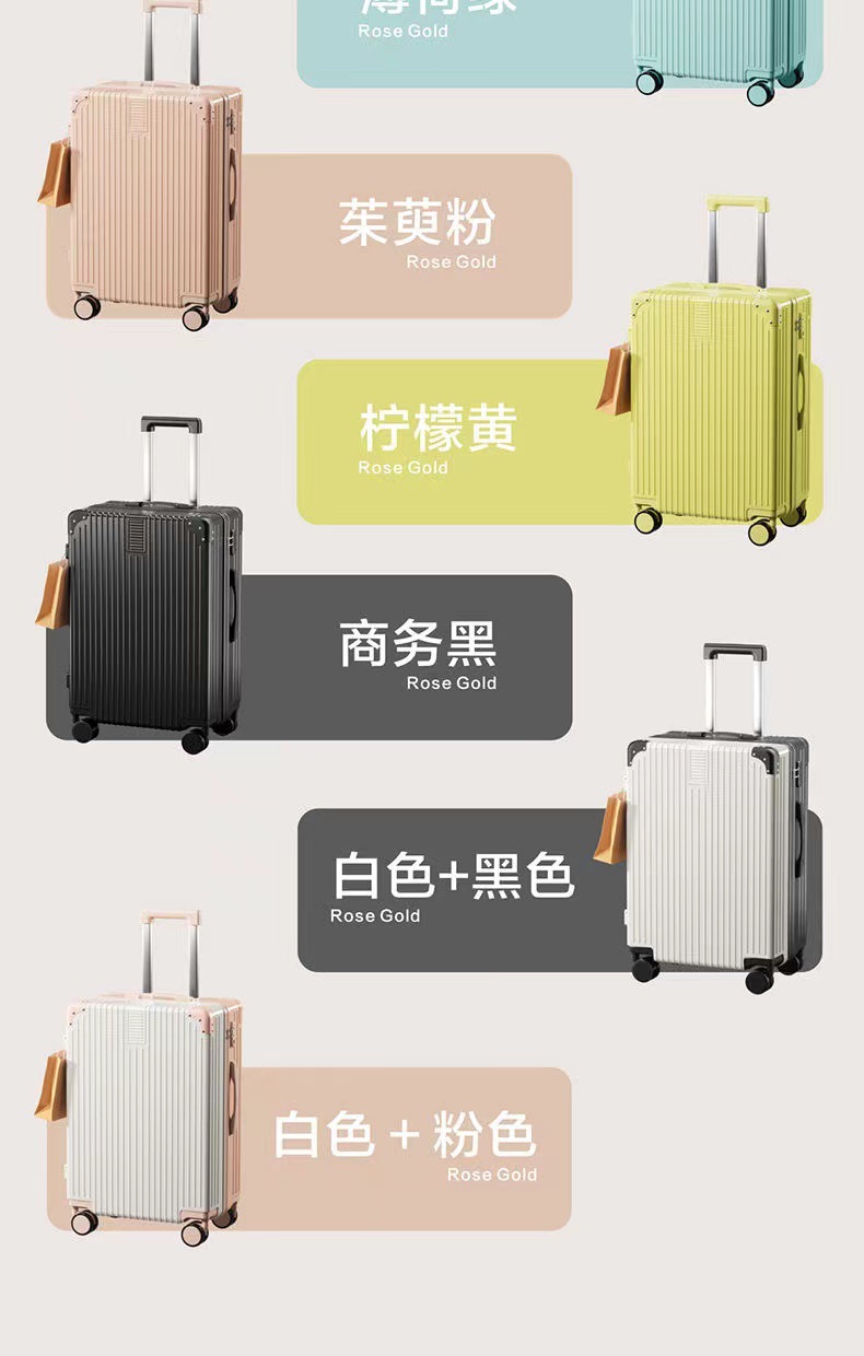 新款复古行李箱女万向轮拉杆箱男学生耐用密码箱旅行箱子大容量潮详情15