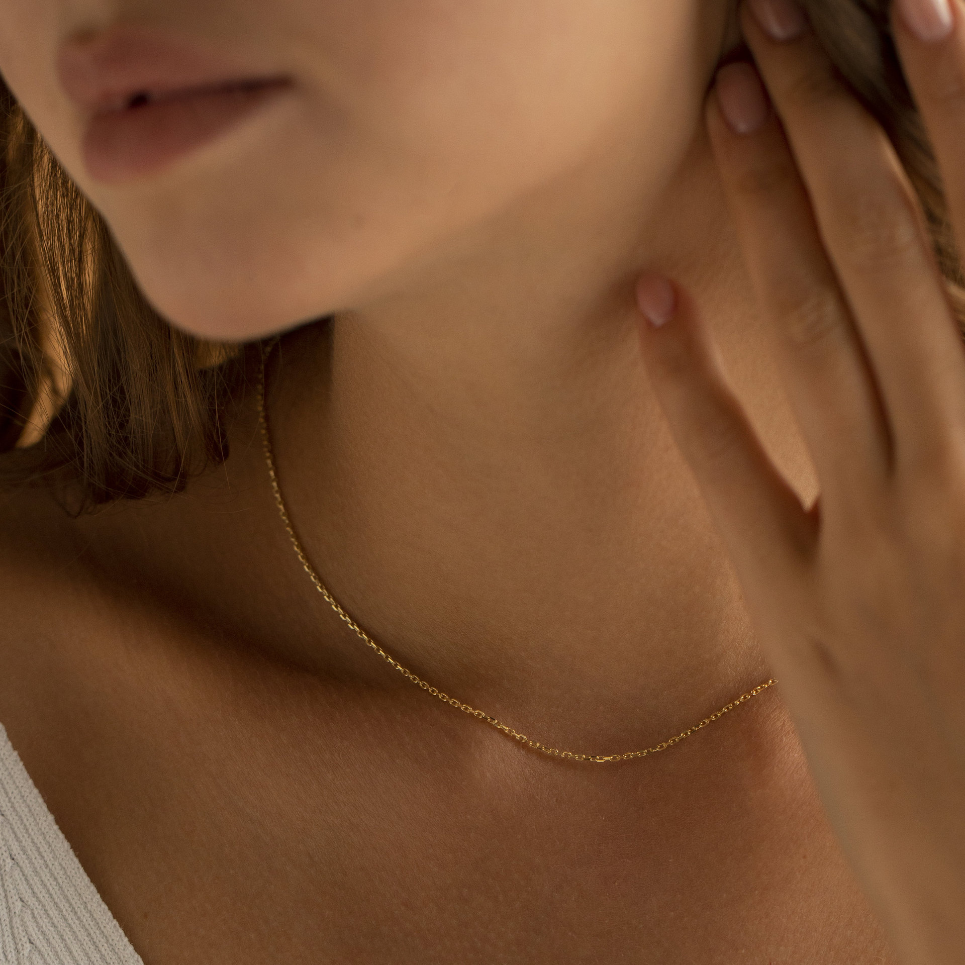 European and American cross-border stainless steel simple and versatile 18k gold plain chain, blade chain, twist chain, box chain, diy jewelry chain pic 19