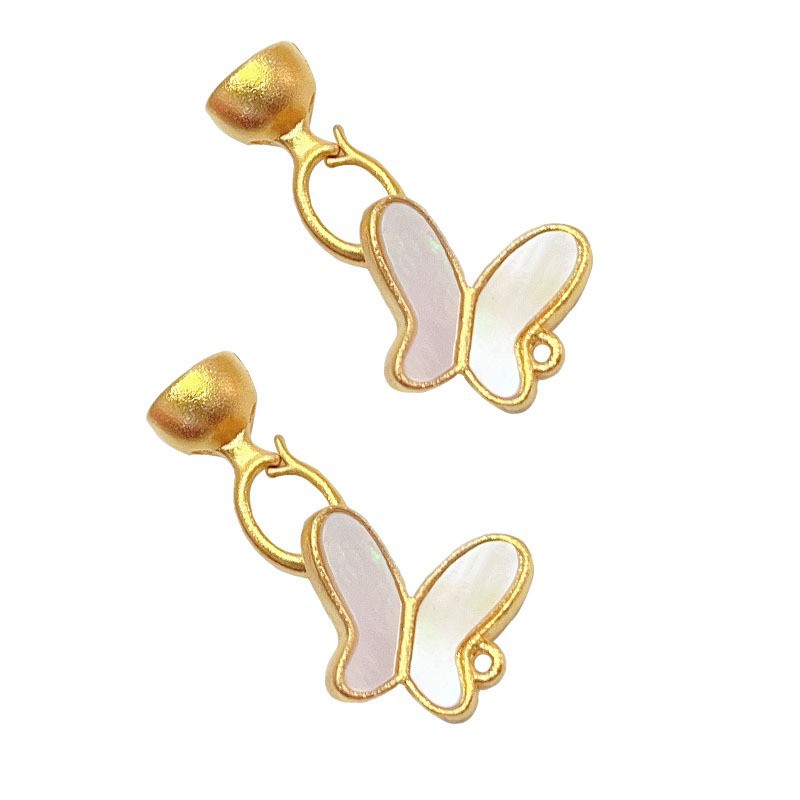 DIY accessories: Sand gold shell butterfly color-preserving buttons, universal buttons, necklaces, bracelets, necklace accessories pic 13