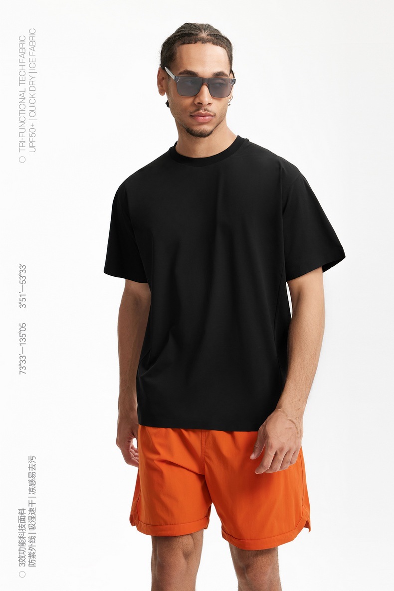 捷展男装|3D超声波压胶T恤2025春夏新品UPF50+通勤防晒速干短袖男详情24