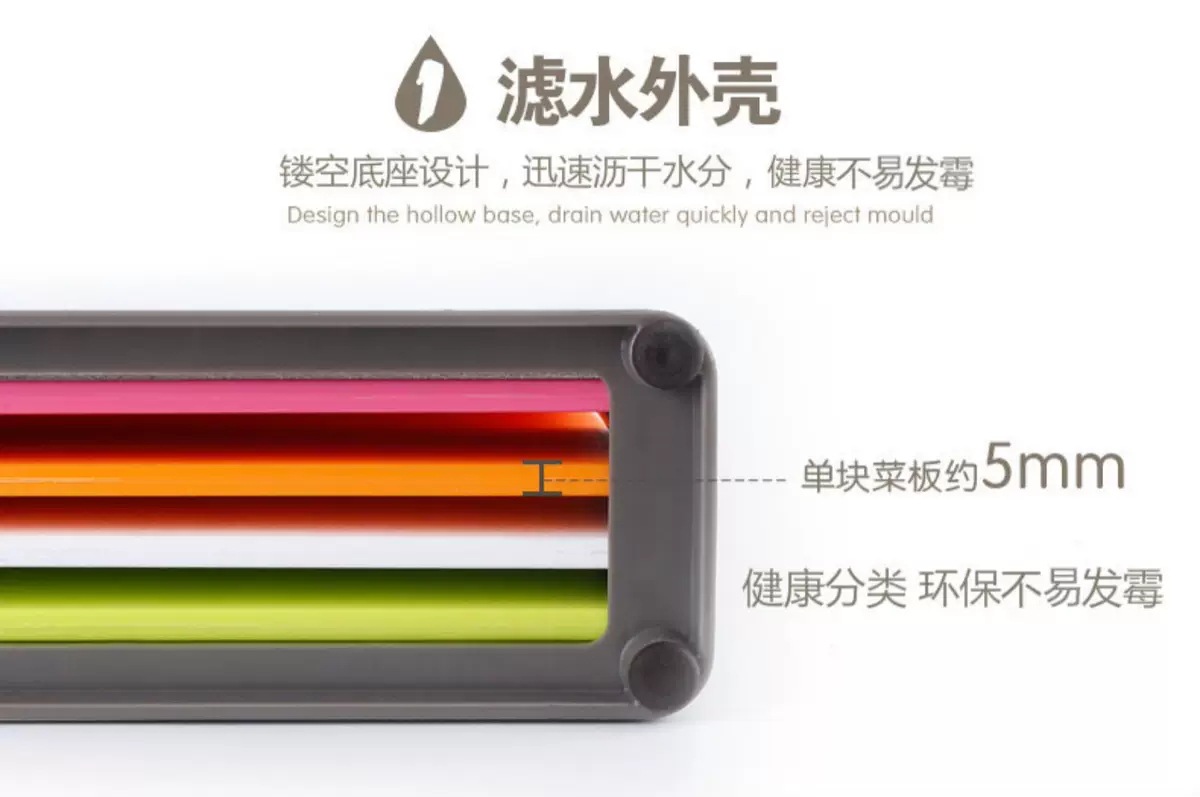 Creative family classification chopping board, plastic cutting board, fruit cutting board, complementary food knife board. The bottom is hollowed out for easy water drainage pic 5