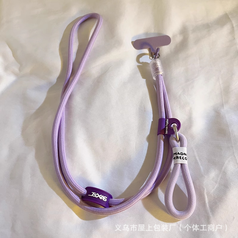 整套精致编织手机卡套挂绳 斜挎可背彩色车绳子 带子挂链挂件防丢详情12