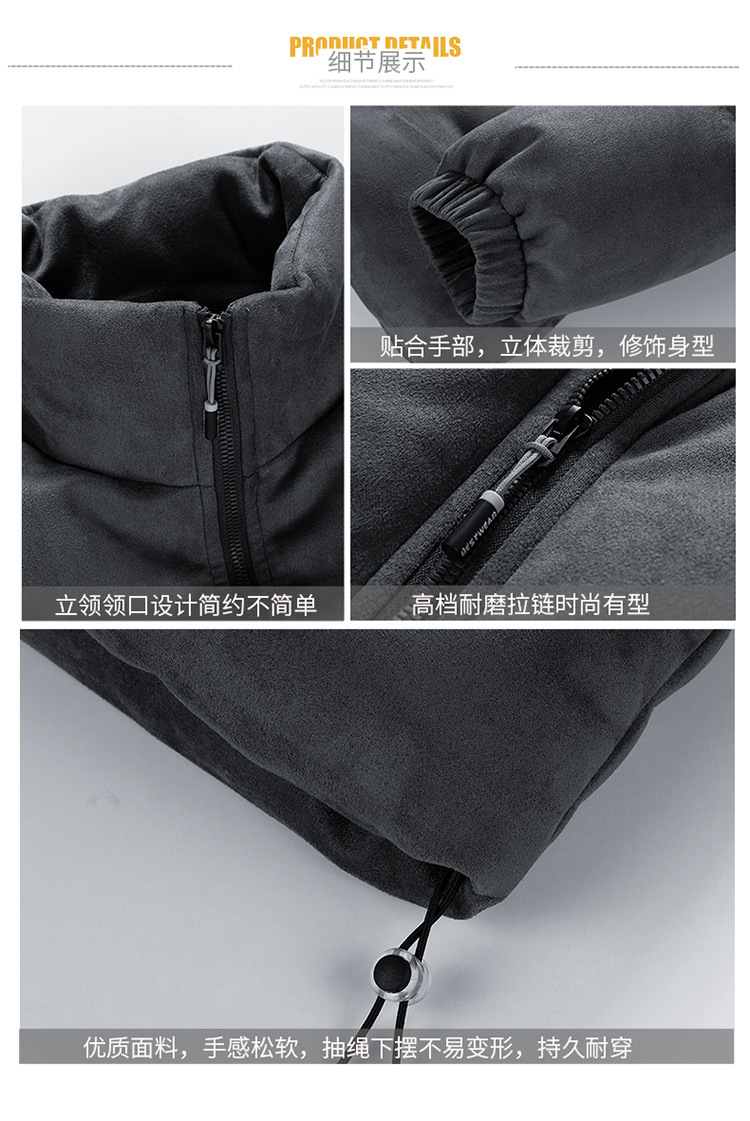 Men's autumn and winter 2023 new trendy brand fleece and thickened suede cotton-padded jackets, bread cotton-padded jackets and outerwear pic 24