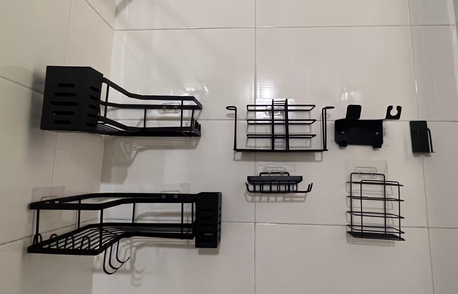 跨境新款浴室三角置物架卫生间免打孔转角置物架淋浴房墙角收纳架详情19