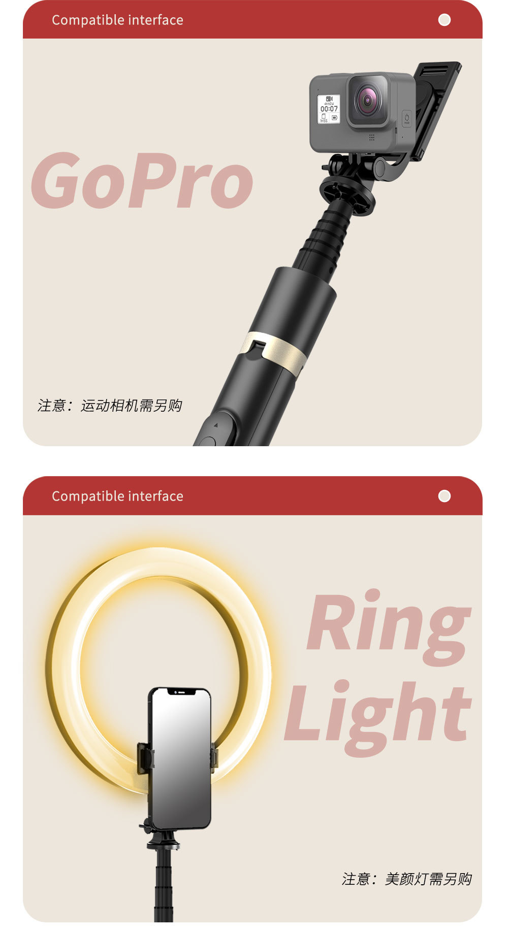 New mobile phone selfie stick Bluetooth extended floor-standing 1.6m live streaming beauty enhancement with light photography reinforced anti-shake tripod pic 39